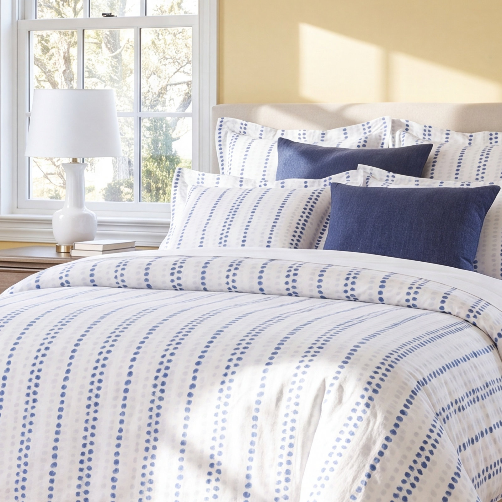 Ink Dots Cotton Duvet Cover Set, Twin/Twin XL Duvet Cover