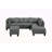 104.5" Upholstered Sofa,Chaise & Ottoman