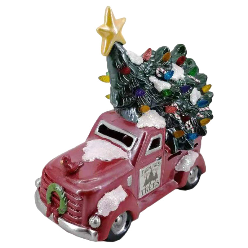 Arbre de Noël rétro 8 "à DEL rouge 8"