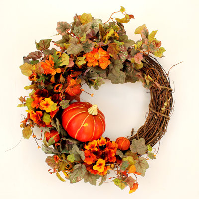 Faux Hydrangea Silk 22'' Wreath