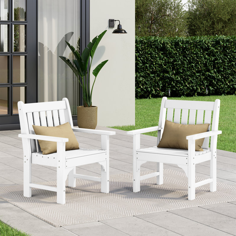 Laguna Poly Garden Arm Chair (Set Of 2), White