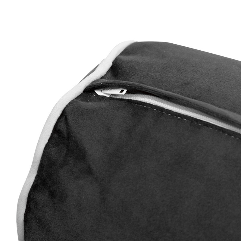T-Cushion Daybed Slipcover, Dark Gray Velvet