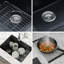 Évier à lessive en quartz - Évier de service encastré en composite de granit noir 24 po x 18 po x 12 po