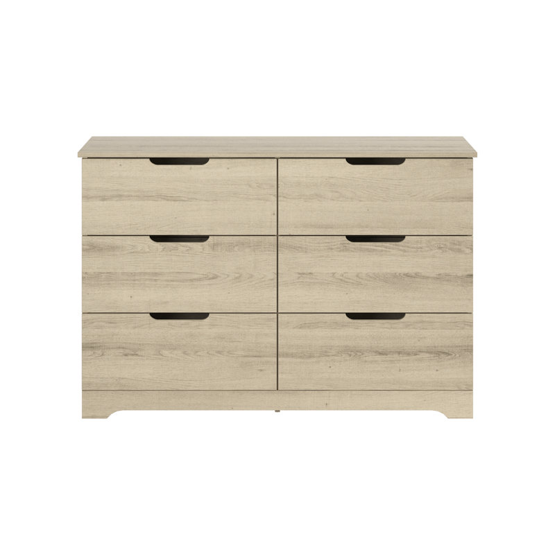 Aroob 6 Drawer Dresser 47.24'' W, Oslo Oak