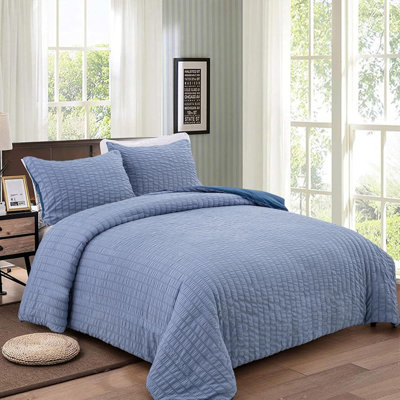 Somara Polyester Solid Colour Duvet Cover with Pillowcases Included