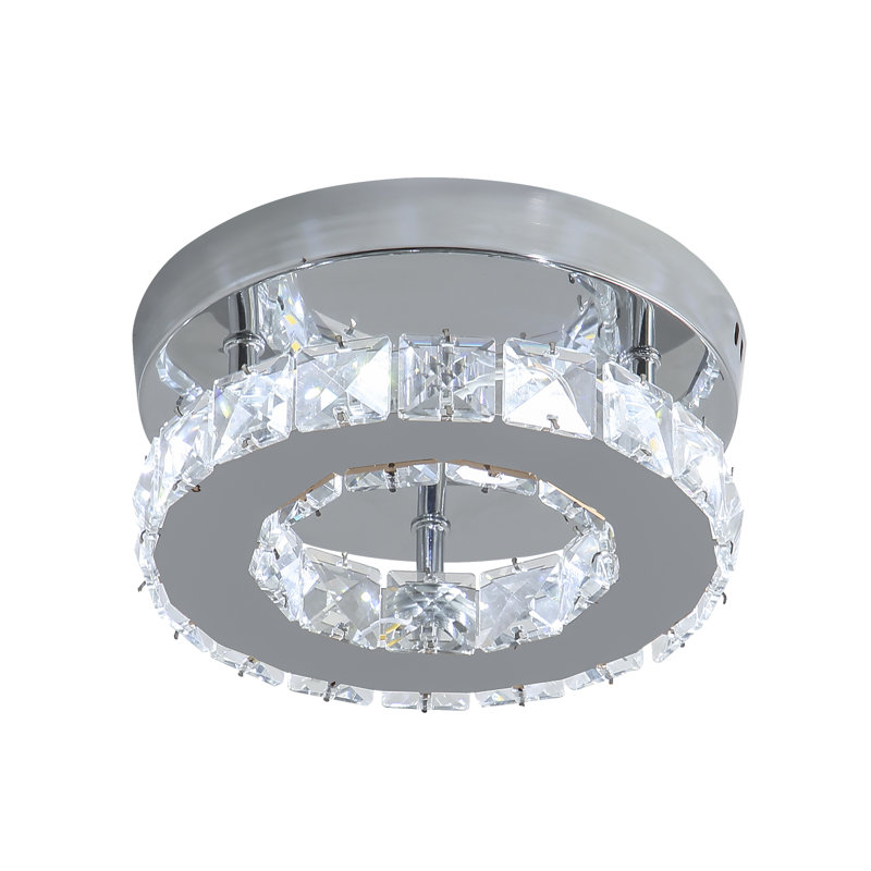 Fumihito Round Crystal Flush Mount Ceiling Light