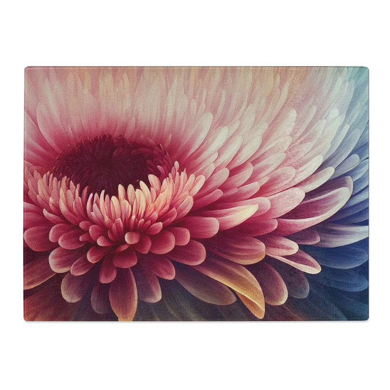 Chrysanthemum Flower Vol.3  Glass Chopping Board