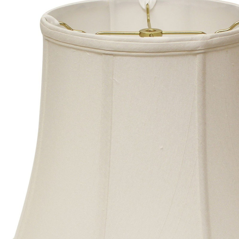 Abat-jour ovale 19 po Monay Shantung, Blanc