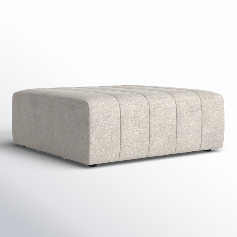 Bowry Upholstered Ottoman, Napa Sandstone