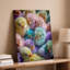 Toile, grappe vibrante de poussins moelleux dans un ensemble enchanteur d'art de couleurs pastel-694669334
