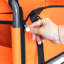 Chariot pliant convertible 3-en-1 avec banquette, charge de 500 lb et roues tout-terrain - orange-125230215
