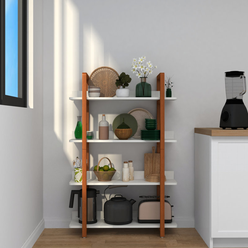 Solid Wood Bookshelf,The Four Layer Multifunctional Open Shelf Can Also Be Used As A Bookshelf Or Plant Rackbookshelf Or Plant Rack