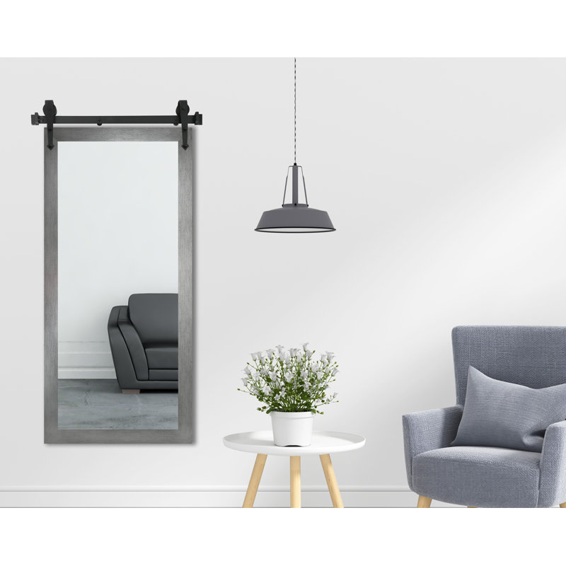 Neace Flat Wall Mirror, 77" H x 31" W, Silver