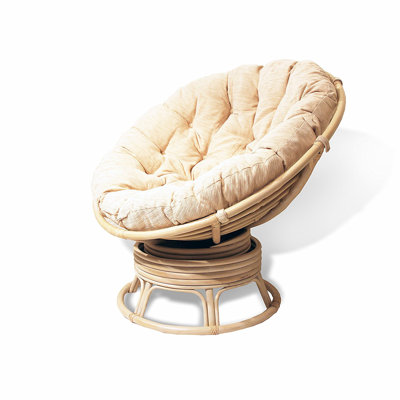 Chaise pivotante en rotin Papasan