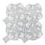 Atelier 12x12 in. White, Grey Polished Carrara, Thassos White Small Squares, Floral Wall and Floor Tile (5 sq ft/case, 5-Pack)