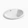 Bryant Ceramic Oval Drop-In Bathroom Sink with Overflow