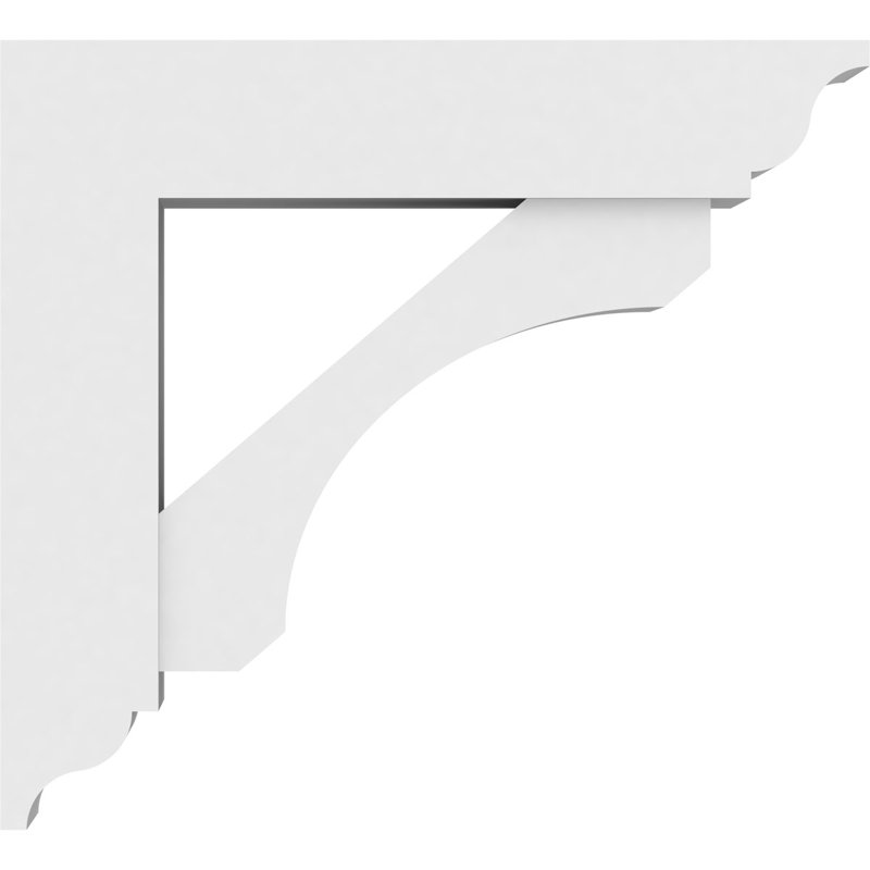 Support standard en PVC de qualité architecturale avec extrémités traditionnelles, H 20 po x l 5 po x P 20 po