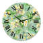 Feuillage tropical et fleurs jaunes - horloge murale moderne-60281190