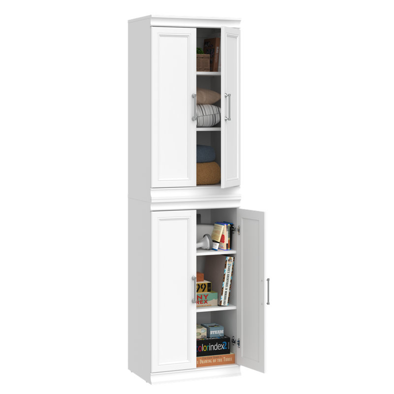 Modular Storage 21.38" W Closet System with Doors, White