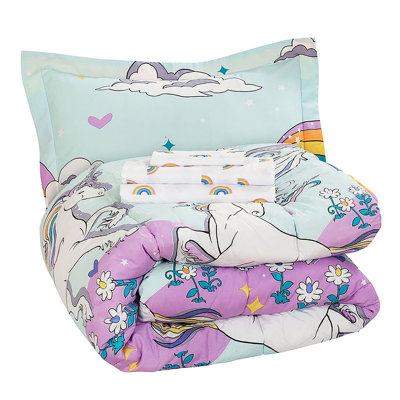 Kidz Mix Light Blue Microfiber Reversible Comforter