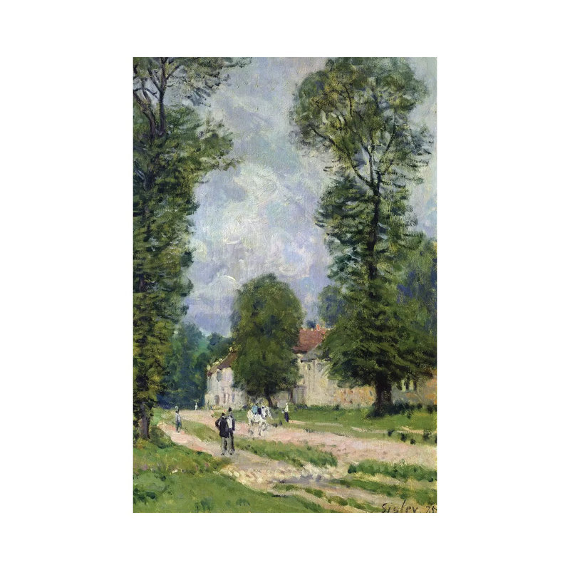 The Road To Marly-le-Roi, Or The Road To Versailles, 1875 by Alfred Sisley - Wrapped Canvas Painting