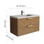 Meuble-lavabo flottant 36 po avec lavabo simple en ciment Maxbano