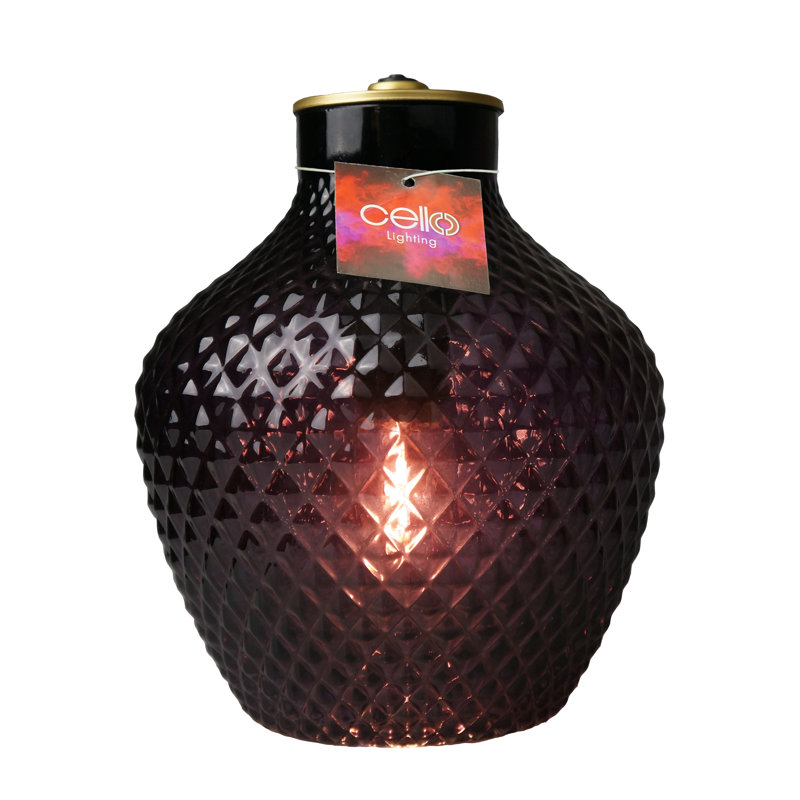 Eftihia Glass Novelty Lamp, Purple