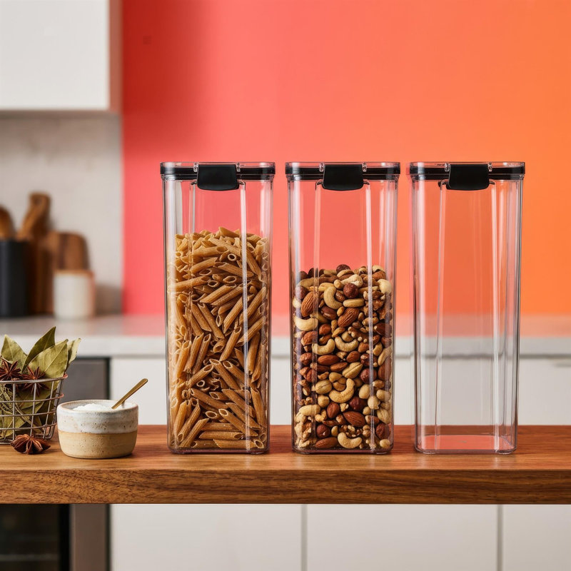 Argon Tableware Food Storage Containers, Black
