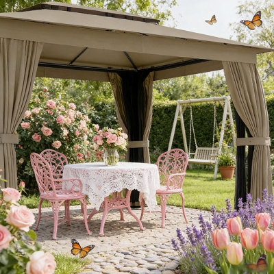Double-Tier Outdoor Canopy Gazebo