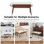 Banc d'entrée classique et minimaliste en tissu avec cadre en bois et banc de bout pour le salon de la chambre à coucher-526440985-527111254