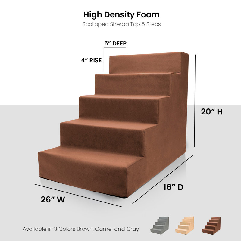 Grommit Stairs With 5 Steps, Brown