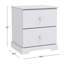 Table de chevet 2 tiroirs Ilmi-496232564