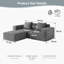 Canapé modulaire en forme de L 86,6 po Boneless-1717432291