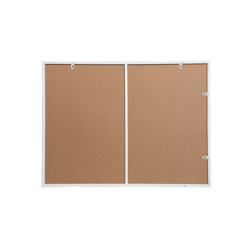 Sabine Metal Rectangle Wall Mirror, 40" x 30", White