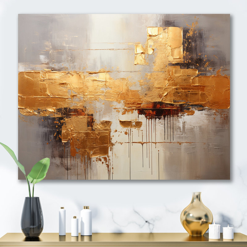 Jackstin Golden Gleam VII sur impression sur toile, Toile tendue, H 24 po x l 32 po x P 1 po