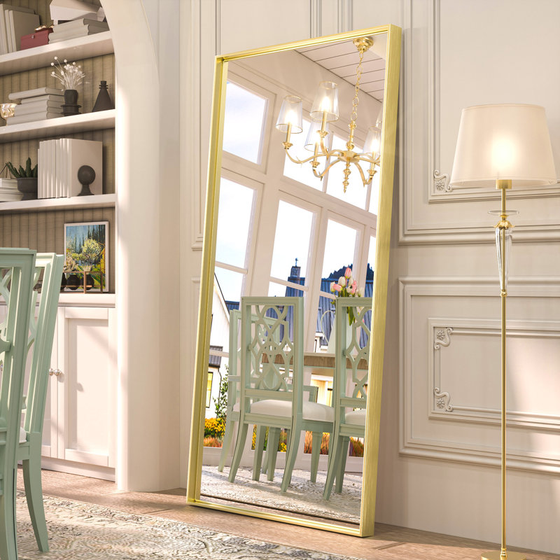Miroir de vanité encadré / Miroir d'appoint, Doré, 60 po x 30 po