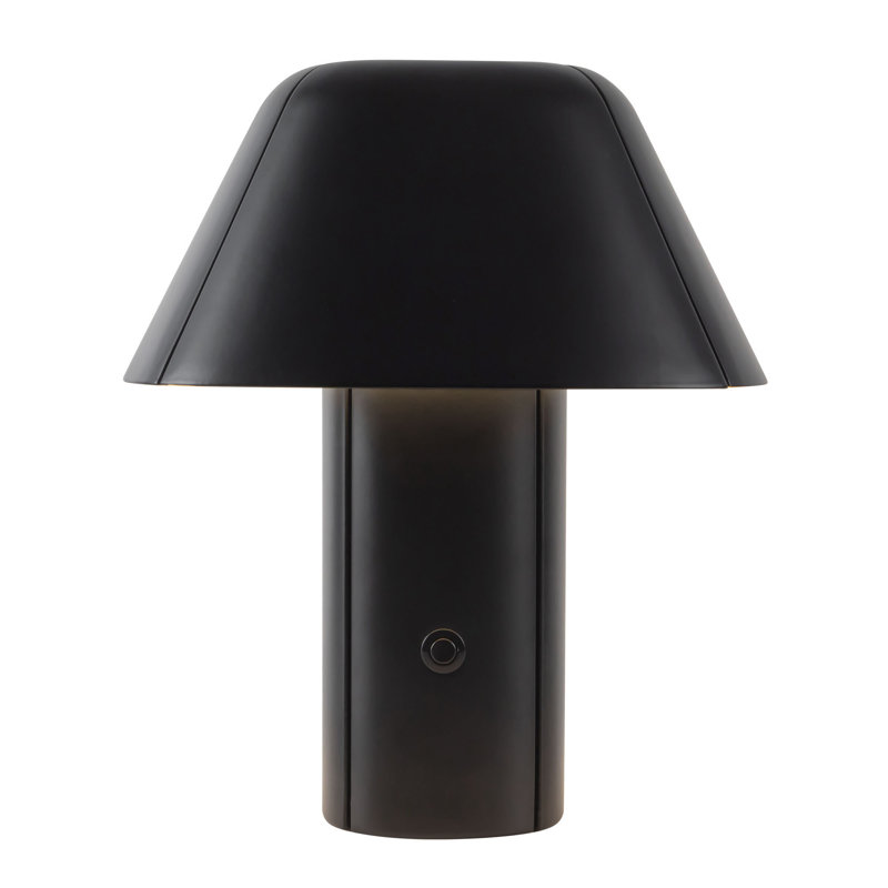 Folio 10-in Black dimmable LED Table Lamp, Black