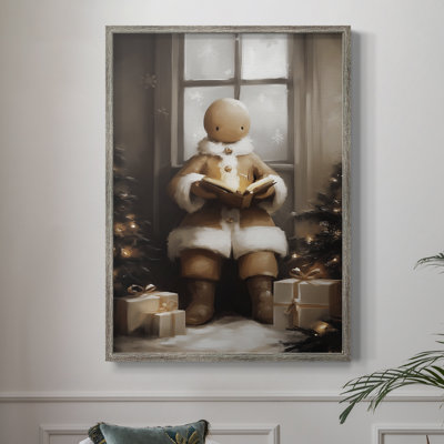 Art des Fêtes de Noël - série 2 - CCXCV, reproduction encadrée - bois massif