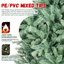 Arbre de Noël teinté bleu-vert avec embouts en PE + PVC - arbre unique avec branches articulées, assemblage facile, support en métal stable, décor des Fêtes accrocheur-1604178153