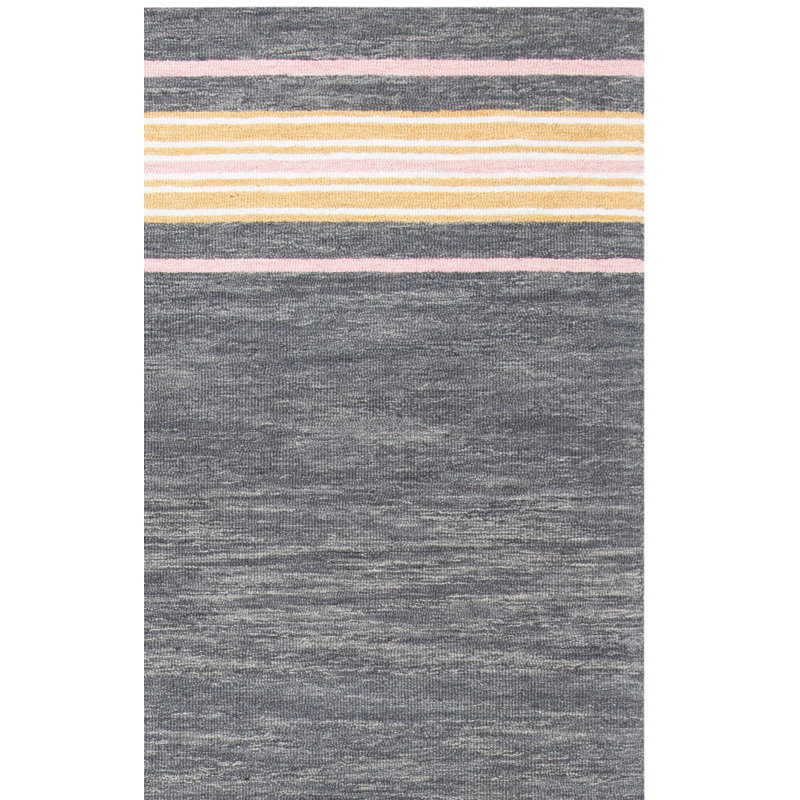 Hanke Hand Tufted Wool And Cotton With Latex Rug, Rectangle 5' x 8'