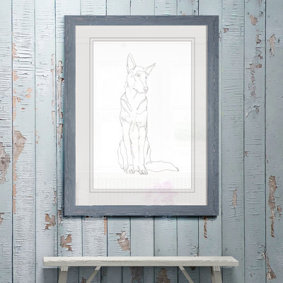 " Dog Contour I " Acrylic Print