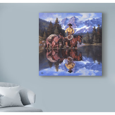 Reflections Of The Rockies by Jack Sorenson - Print on Canvas