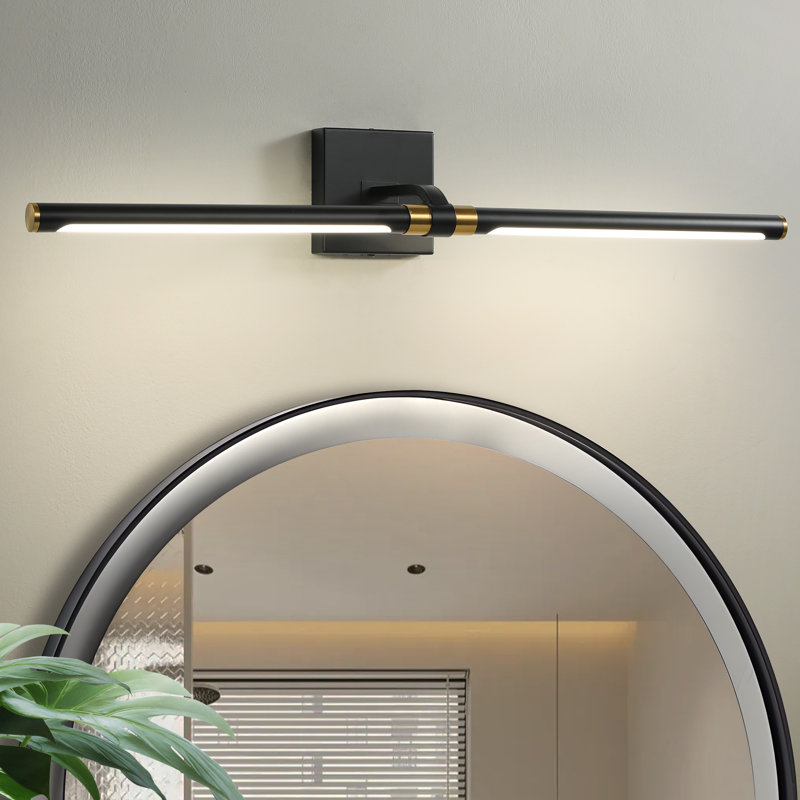 Draquan 2 - Light Dimmable LED Bath Bar, 4.7" H x 30" W x 6" D, Matte Black
