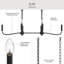 Lustre noir 6 lumières Ilia-127380333