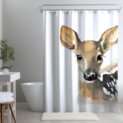 Cevera – Polyester Shower Curtain, Dye Sublimation Print, 71" W × 74" L