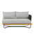 Gray Cushion/Black Rope Teak Frame