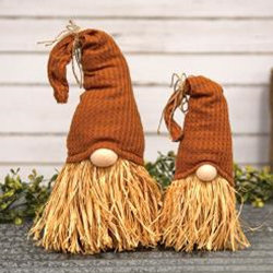 Burnt Orange Raffia Gnome