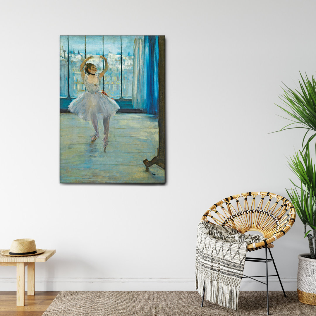 Glasbild Ballerina Che Posa Per Il Fotografo von Edgar Degas