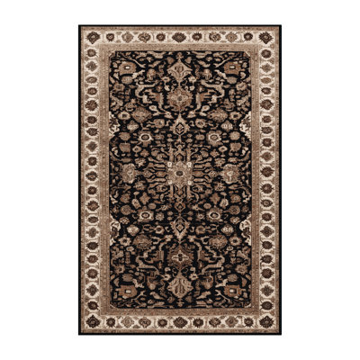 Machine Washable Turkish Brown Area Rug