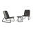 Rio Patio Set, Table And Chairs - Graphite/Grey